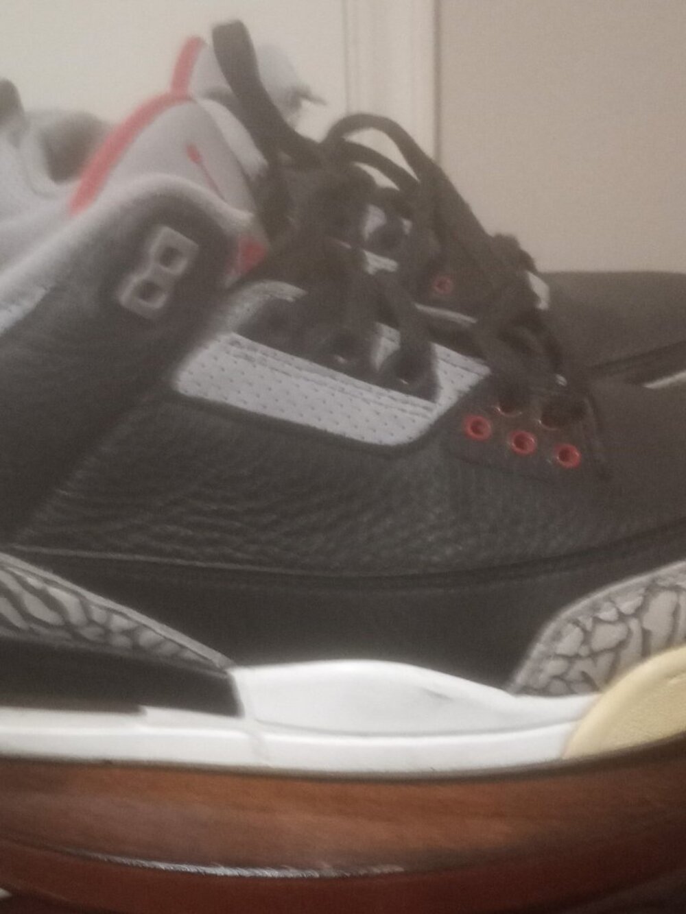 Nike Air Jordan 3 Retro OG Black Cement (854262-001) - Men's US Size 8.5 - Picture 13 of 14